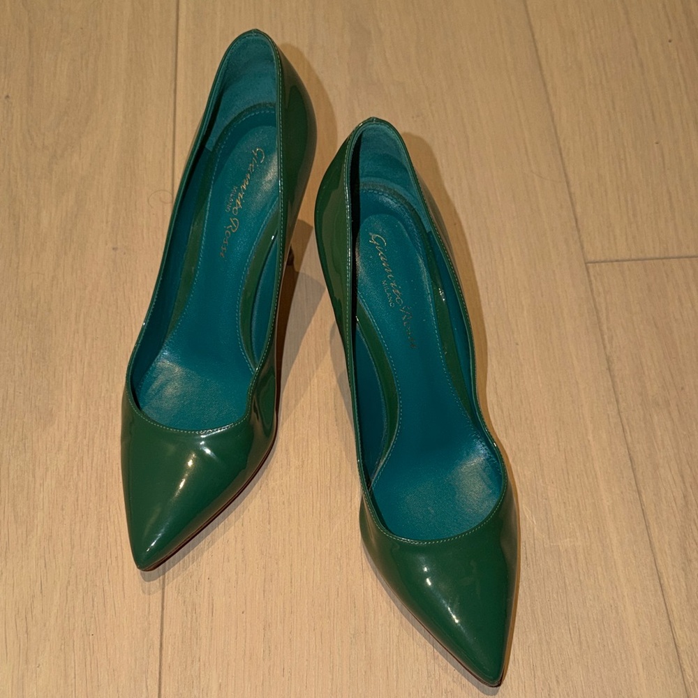 Gianvito 85 Pumps - Jade Green Patent Leather - Size 37